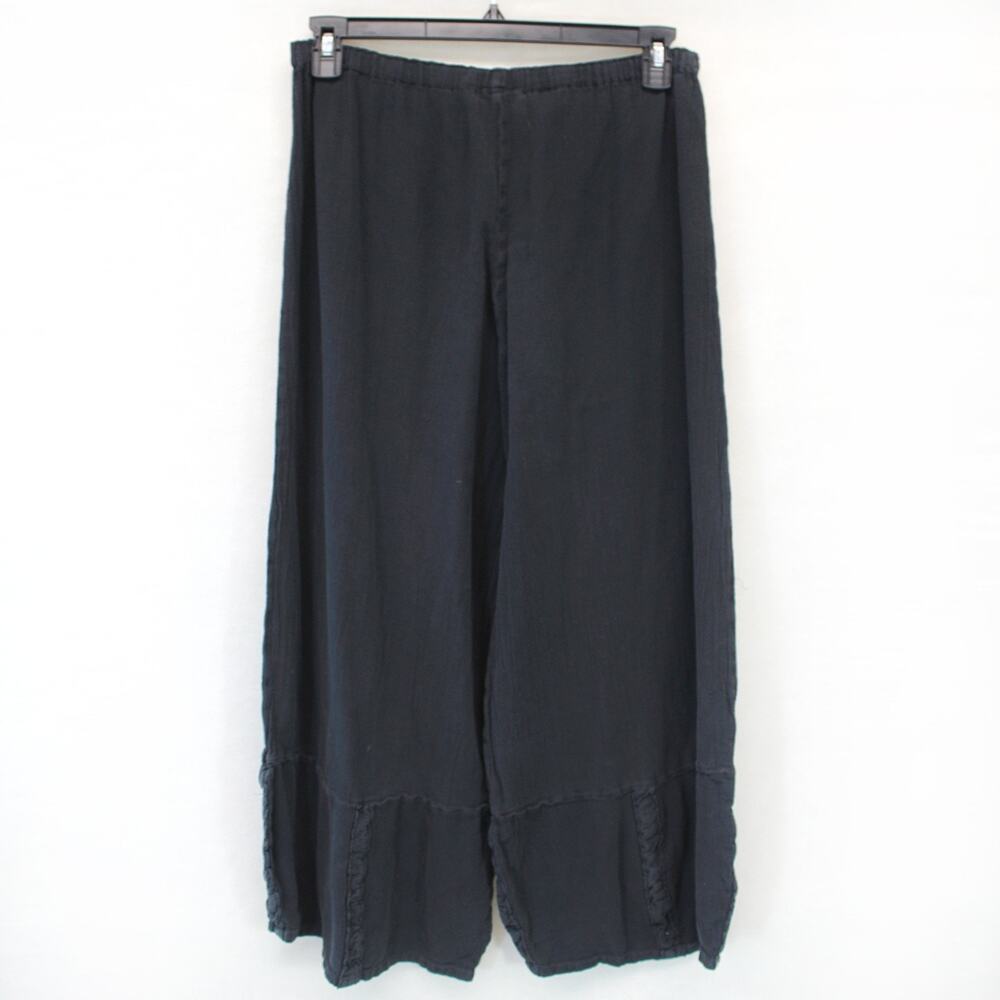 Oh My Gauze! Cotton Black Pant Honey Breathable Elastic Waist Size 2 XL - Picture 5 of 6